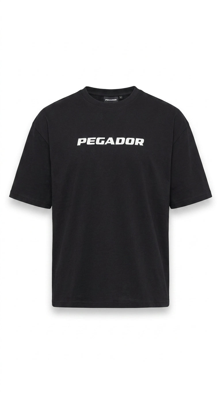 Men’s Black PEGADOR Logo Printed T-Shirt