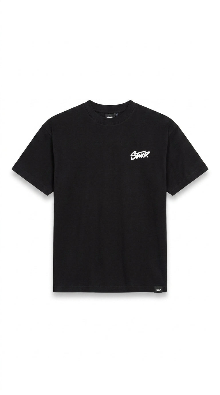 Men’s Black Minimal STWD Oversized T-Shirt