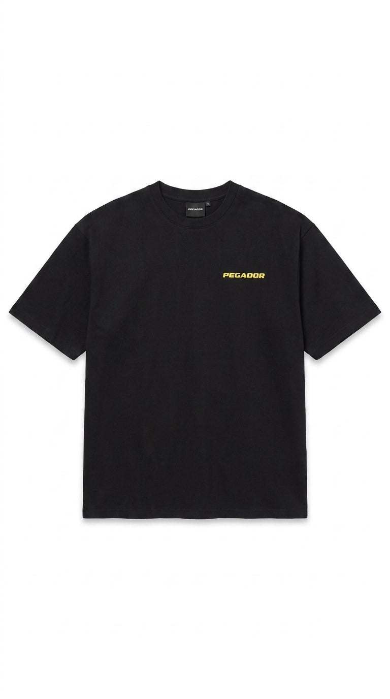 Men’s Black Minimal PEGADOR Oversized T-Shirt