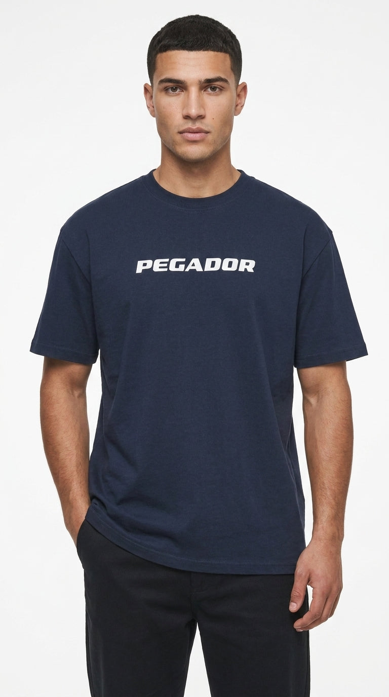 Men’s Navy Blue PEGADOR Printed T-Shirt