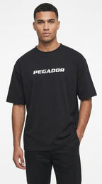 Men’s Black PEGADOR Logo Printed T-Shirt