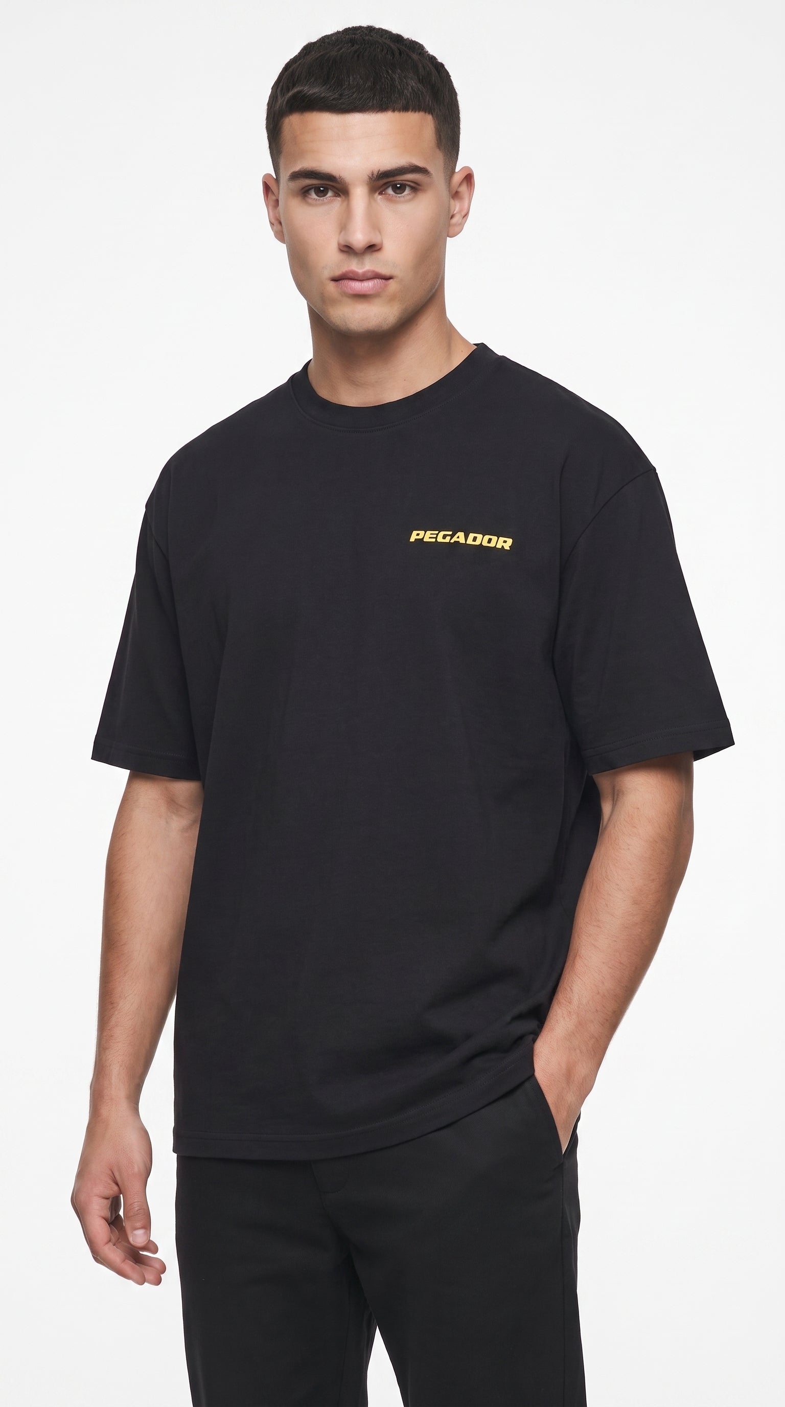 Men’s Black Minimal PEGADOR Oversized T-Shirt