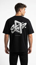 Men’s Black Minimal STWD Oversized T-Shirt