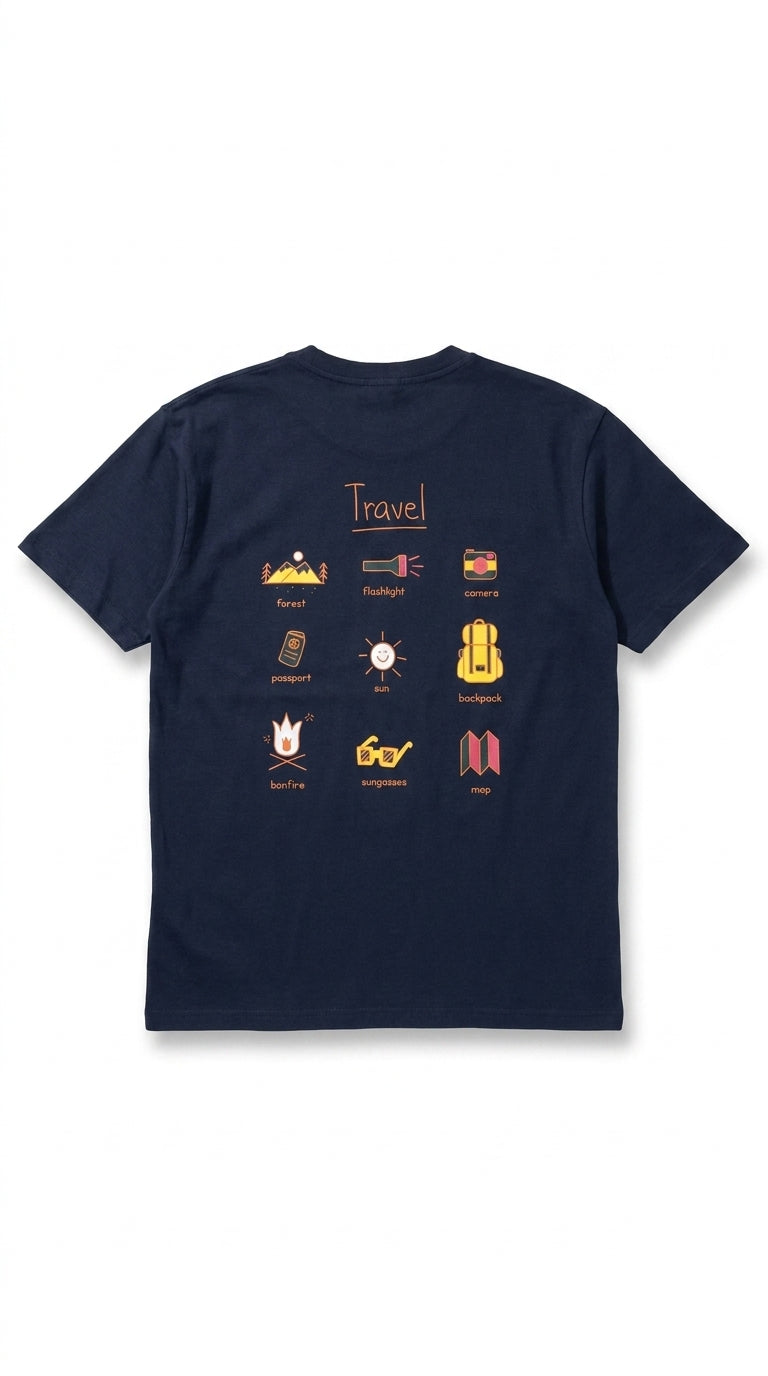 Men’s Navy Blue PEGADOR Printed T-Shirt