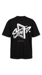 Men’s Black Minimal STWD Oversized T-Shirt