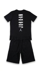 Men’s Black Graphic T-Shirt & Shorts Set | Casual Sportswear
