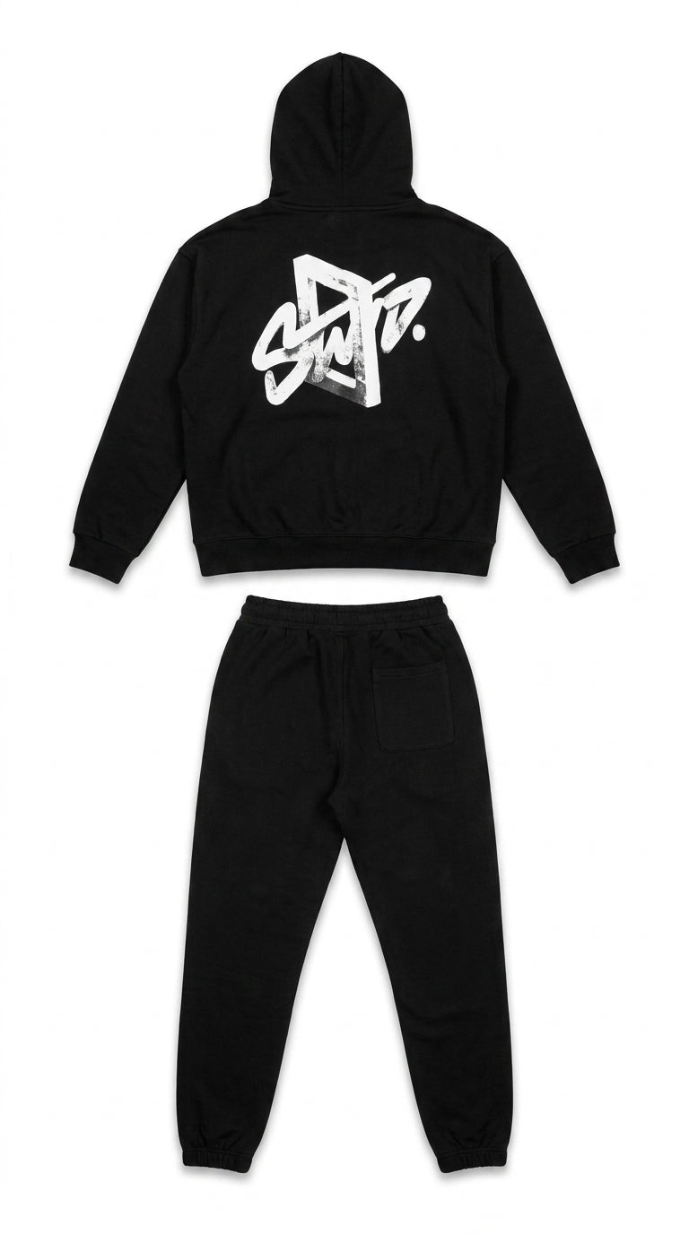 STWD Signature Black Tracksuit – Premium Edition