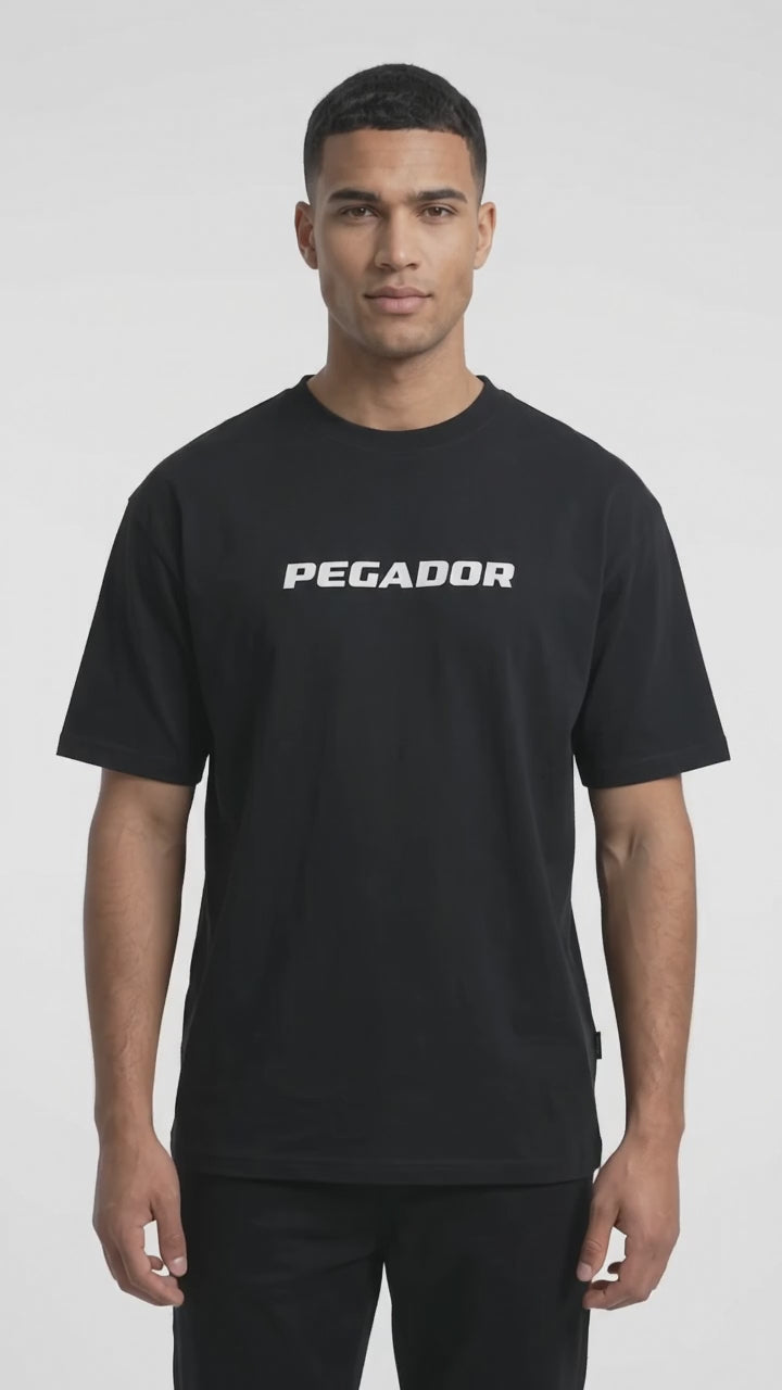 Men’s Black PEGADOR Logo Printed T-Shirt